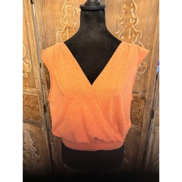 We The Free Dream Wrap Crop Top Blood Orange Wmn's Size M Open Back Sleeveless - Picture 2 of 10